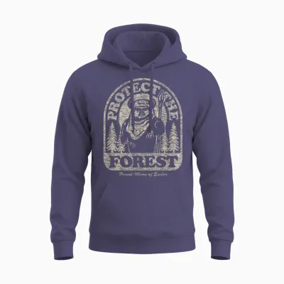 Star Wars - Ewok Protect the Forest Unisex Hoodie - Heather Sport Dark Navy