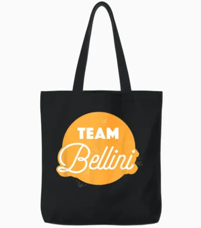 Team Bellini · Sommerdrink Retro Tote Bags - Black