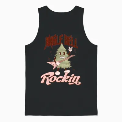 Rockin Disco-Themed Santa Funky Santa Disco Ball R Unisex Tank Top - Black
