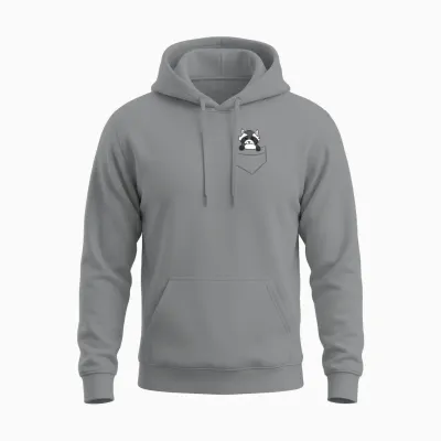 Raccoon - in Breast Pocket / Shirt Pocket Unisex Hoodie - Sport Grey