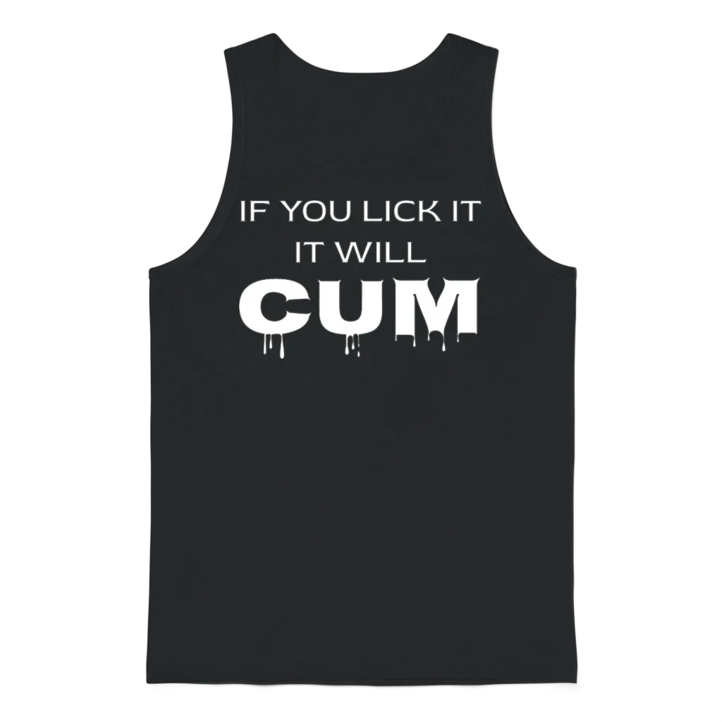 Bold Graffiti Style Quote Print Unisex Tank Top - Black