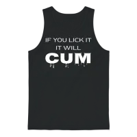 Bold Graffiti Style Quote Print Unisex Tank Top - Black – 1