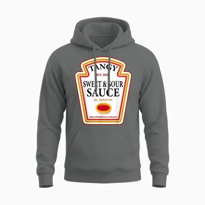 Tangy Sweet and Sour Sauce Group Condiment Halloween Costume Unisex Hoodie - Graphite Heather