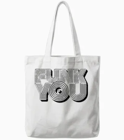 Funk You Retro Tote Bags - White