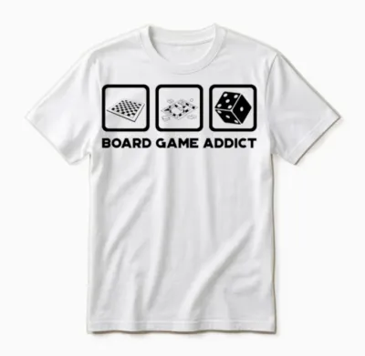 Board Game Addict Gaming Unisex T-Shirt - White