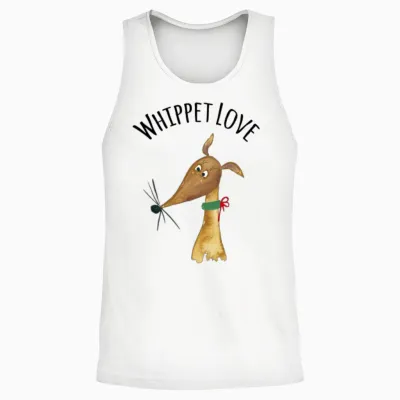 Whippet Love - Fawn Whippet Unisex Tank Top - White
