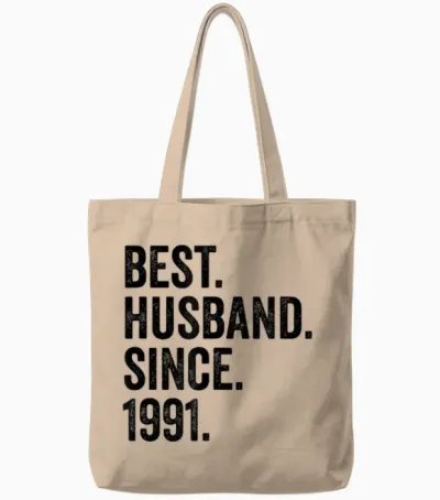 Best Husband Since 1991 | 35 Anniversaire Mariage 35 Ans Tote Bags - Natural