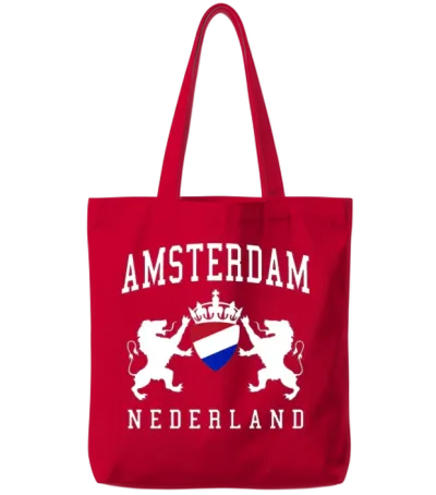 Amsterdam Amsterdam Amsterdam Tote Bags - Red