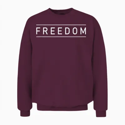 Freedom T-Shirt Patriotic Style Freedom Shirt Freedom Unisex Sweatshirt - Maroon