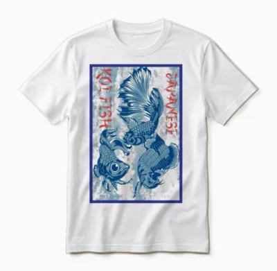 Japanese Koi Fish Unisex T-Shirt - White