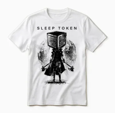 Sleep Token Axe Samurai Unisex T-Shirt - White
