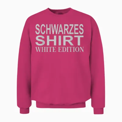 Humor Lustiger Spruch Schwarzes Shirt White Edition Unisex Sweatshirt - Heliconia