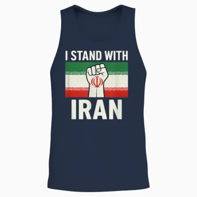 I Stand with Iran Free Iran Unisex Tank Top - Navy