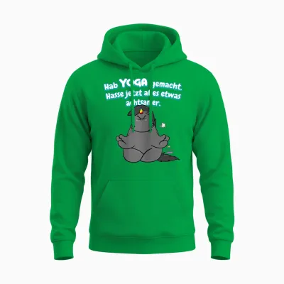 Pummeleinhorn -Yoga Grummeleinhorn Witzig Unisex Hoodie - Irish Green