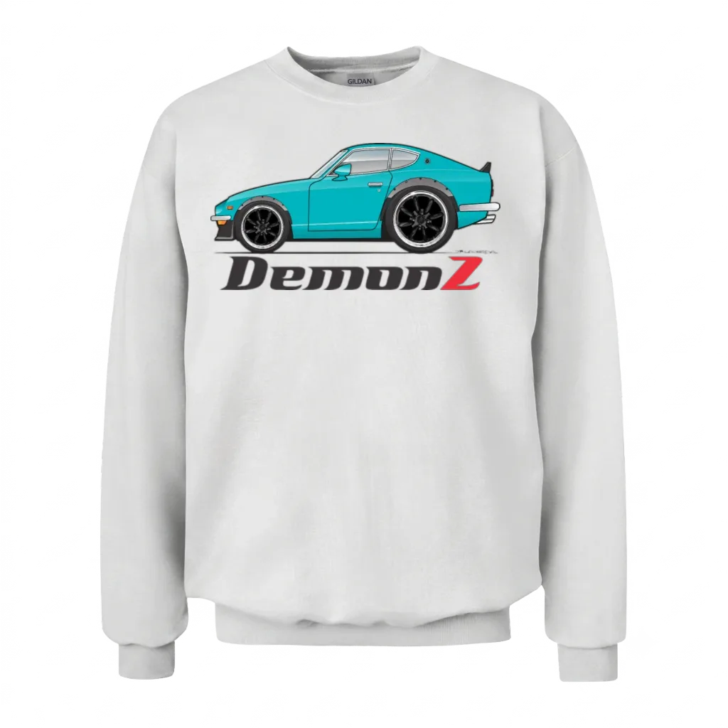 Demon Z Light Blue Unisex Sweatshirt - White