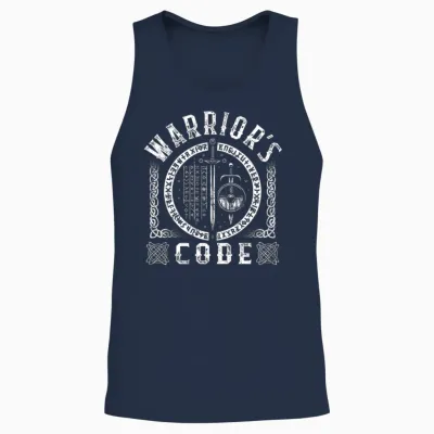 Viking Shirt, Warrior's Code Tee, Gift For Unisex Tank Top - Navy