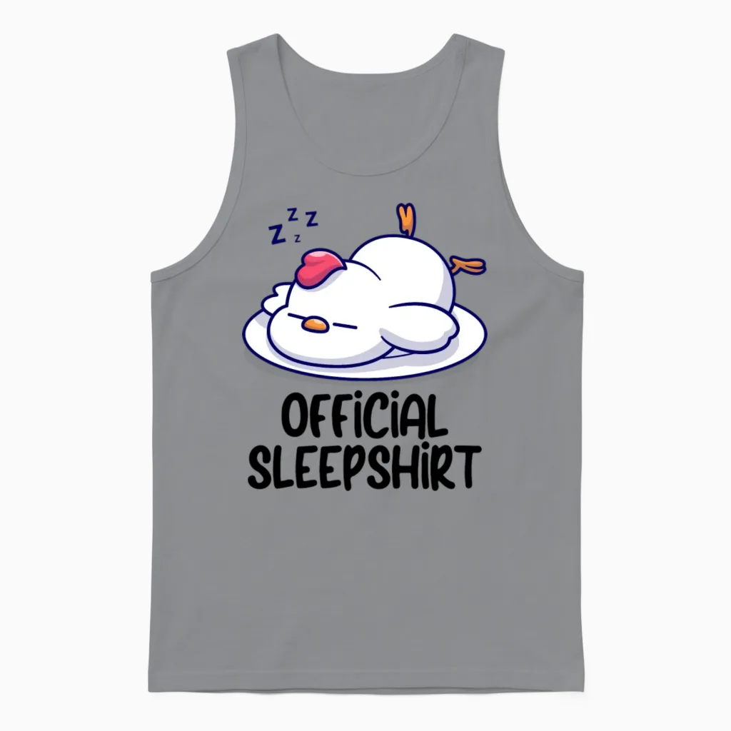Funny Animal Shirt Funny Picture Unisex Tank Top in Sport Grey