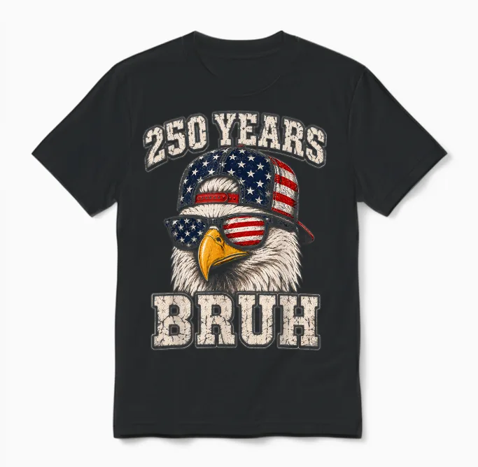 4th of July Boys Outfit Teen 250 Year American Anniversary Unisex T-Shirt in Black