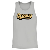 Groovy Retro Style — Aesthetic Gift Unisex Tank Top - Ash – 2