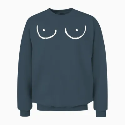 Boobs Drawing Unisex Sweatshirt - Dark Heather