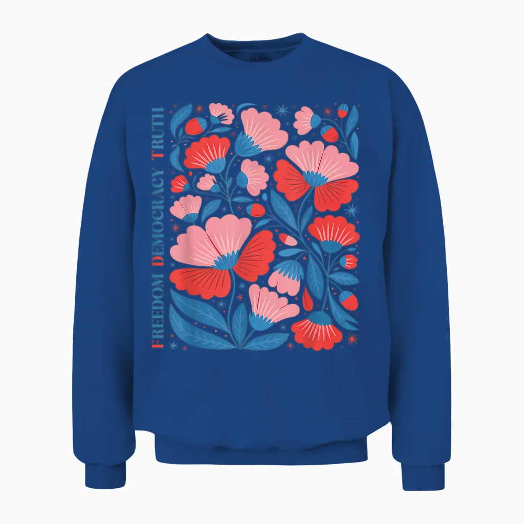 Subtle Anti-Trump Resistance Is Patriotic 4th of July Women Unisex Sweatshirt in Royal