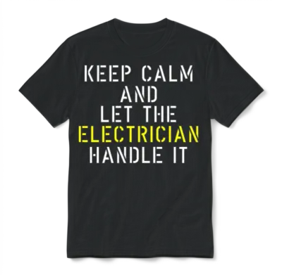 Funny Electrician Unisex T-Shirt - Black