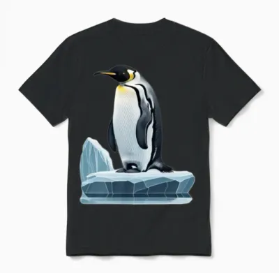 Emperor Penguin Unisex T-Shirt - Black