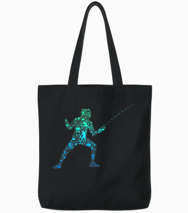 Fechten Fechter Kinder Tote Bags in Black