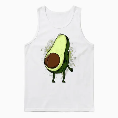 Funny Avocado Gift Unisex Tank Top - White