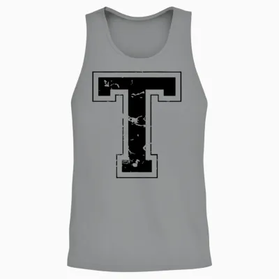 Initial Letter T Unisex Tank Top - Sport Grey