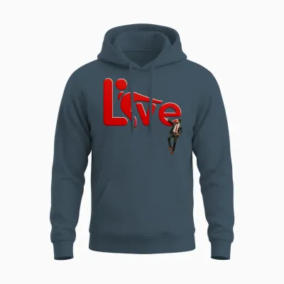 3d Love Typography with Creative Design Unisex Hoodie - Dark Heather