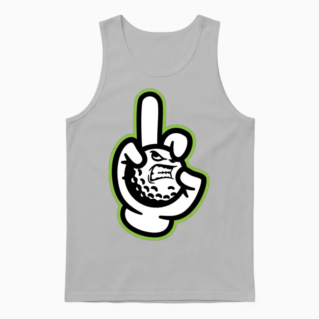 Finger Golf Funny Unisex Tank Top in Ash