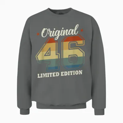 Original 1946 Vintage 80th Birthday Gift Man Woman Unisex Sweatshirt - Graphite Heather