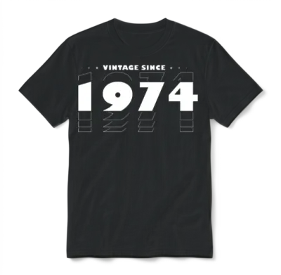 Best of 1974, 51st Birthday Party, Timeless Unisex T-Shirt - Black