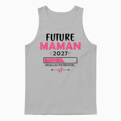 Annonce Grossesse Unisex Tank Top - Ash