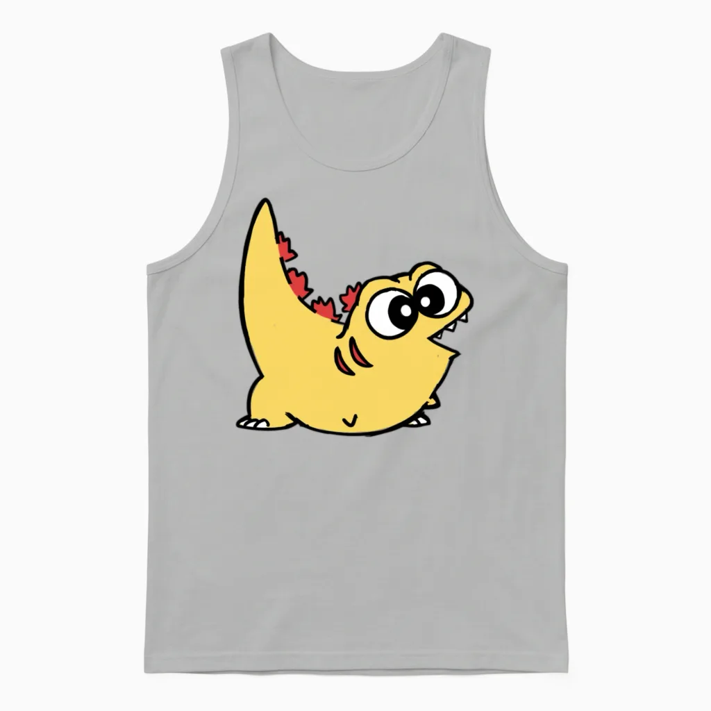 Godzilland Style Kamata-Kun Unisex Tank Top in Ash