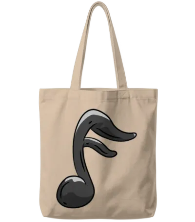 Music Note Tote Bags - Natural