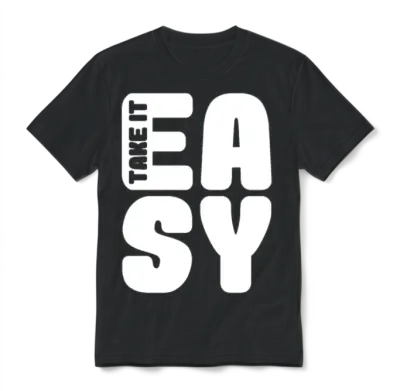 Take It Easy Unisex T-Shirt - Black