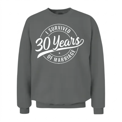 30 Years Marriage, Funny 30th Wedding Anniversary Unisex Sweatshirt - Graphite Heather