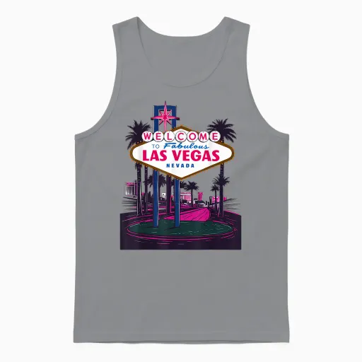 I Love Las Vegas Nevada City Vegas Souvenir Gifts Las T-Shirt, White, S Unisex Tank Top - Sport Grey
