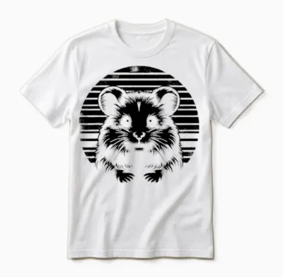 Golden Hamster Retro Unisex T-Shirt - White
