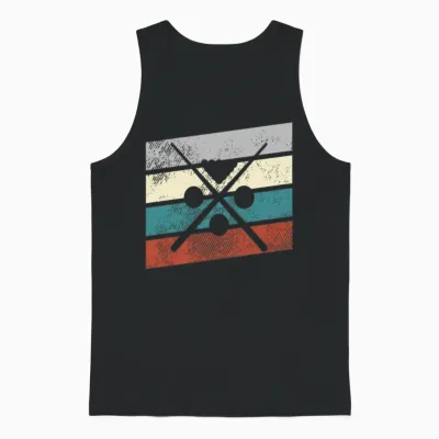 Billiard Retro Unisex Tank Top - Black