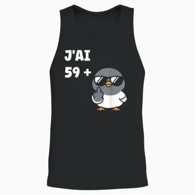 Blague J’ai 59 + 1 Drôle Anniversaire Pigeon Humour 60 Ans Unisex Tank Top - Black
