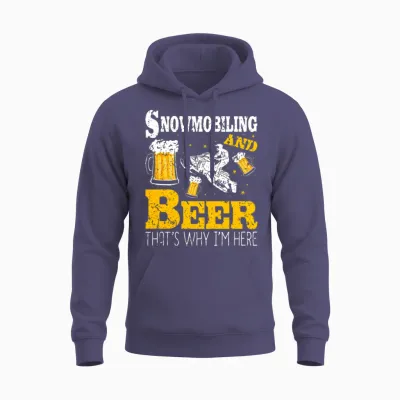 Snowmobiling Motor Sled Winter Sport Unisex Hoodie - Heather Sport Dark Navy