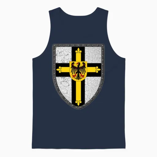 Teutonic Shield Unisex Tank Top in Navy