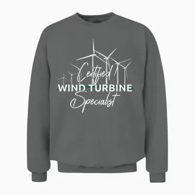 Wind Turbine Technician Windmill Renewable Energy Unisex Sweatshirt - Graphite Heather