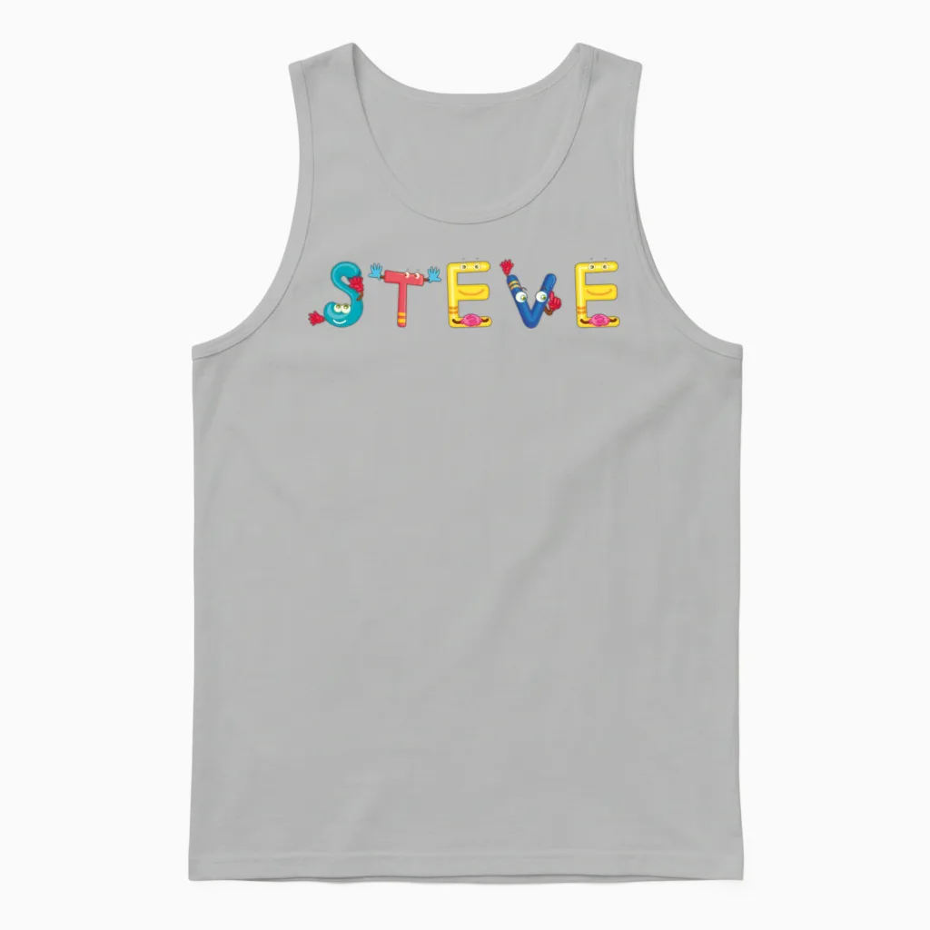 Steve Unisex Tank Top in Ash