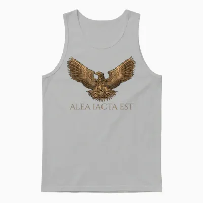 Julius Caesar Zitat – Alea Iacta Est – Steampunk Eagle Spqr Unisex Tank Top - Ash