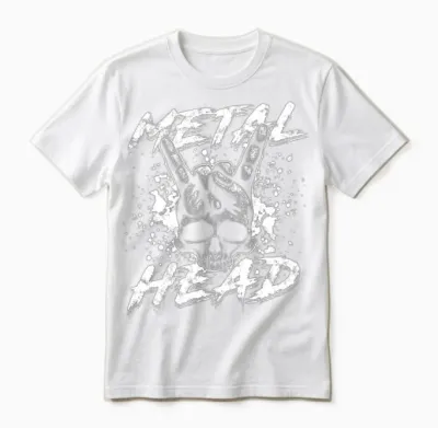 Metal Head - Metal Unisex T-Shirt - White