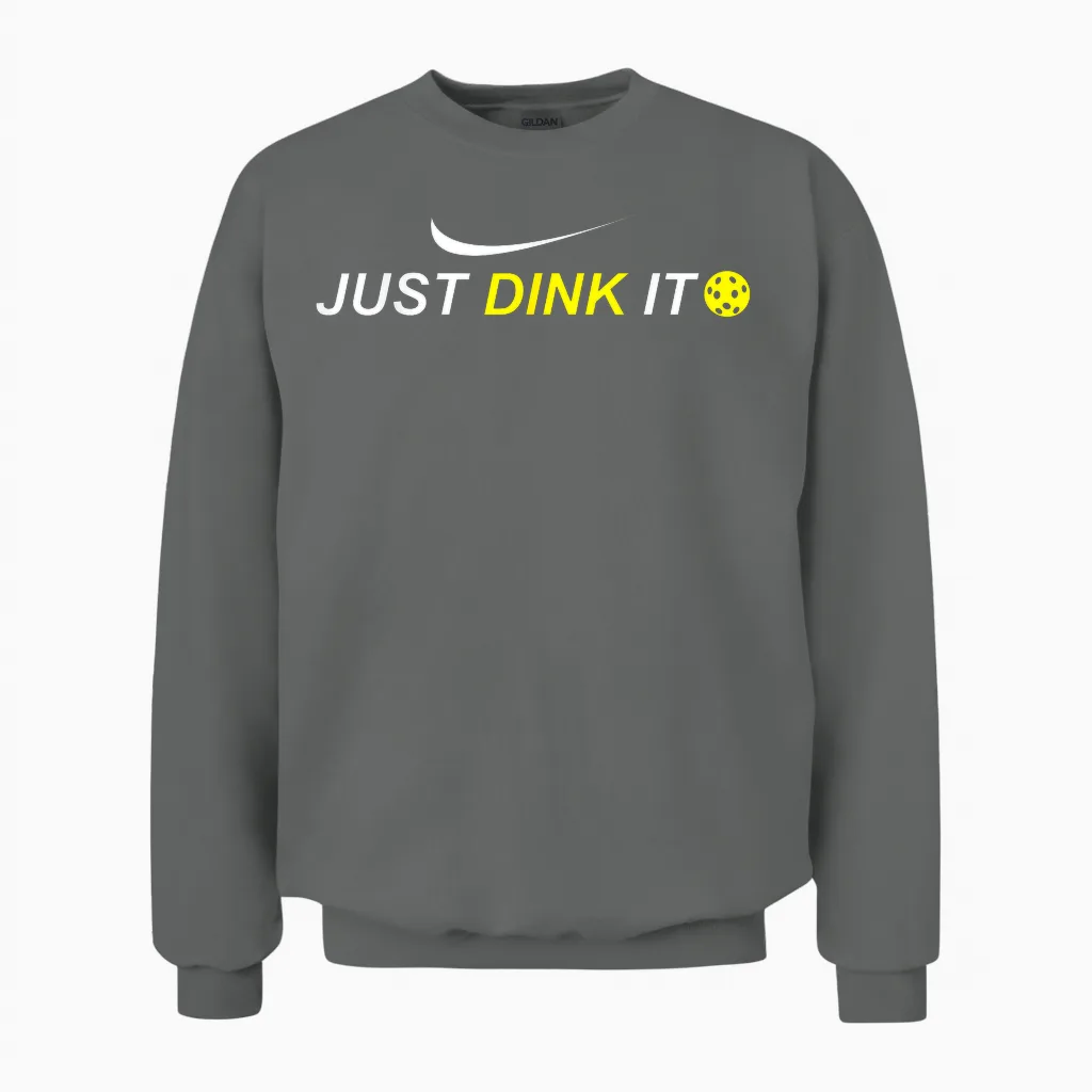 Just Dink It Funny Pickleball Unisex Sweatshirt in Graphite Heather